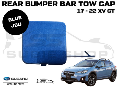 New GENUINE Subaru XV GT 17 - 22 Rear Bumper Bar Tow Hook Cap Cover Blue J8U