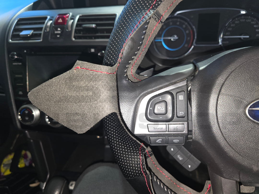 Quality Leather Hand Stitched Steering Wheel Kit For Subaru SJ Forester 2016-19