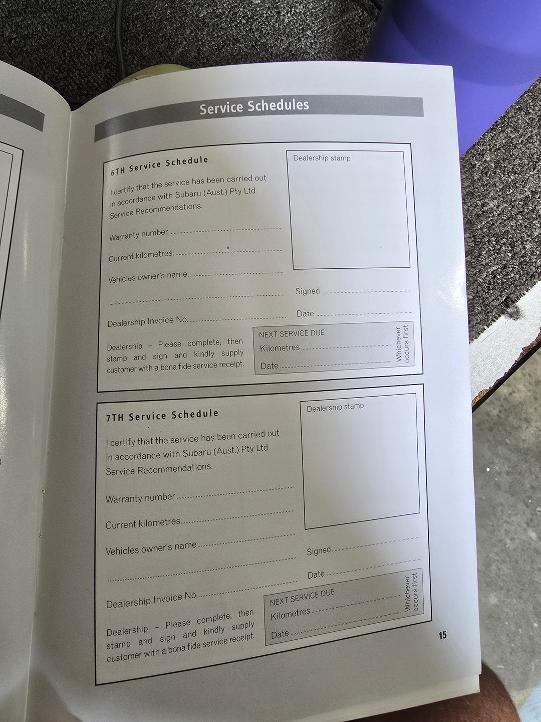 Subaru Liberty Outback 2003 - 09 Factory Owners Manual Wallet Log Books GENUINE