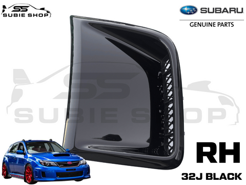 GENUINE Subaru Impreza 08-14 G3 WRX STi Front Bumper Side Vent Bezel Black 32J RH