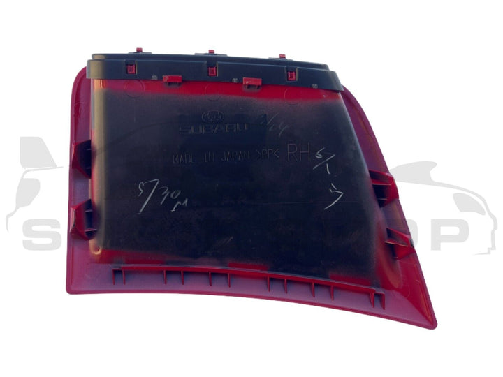 GENUINE Subaru Impreza 2008 - 14 G3 WRX STi Front Bumper Side Vent Bezel Red C7P