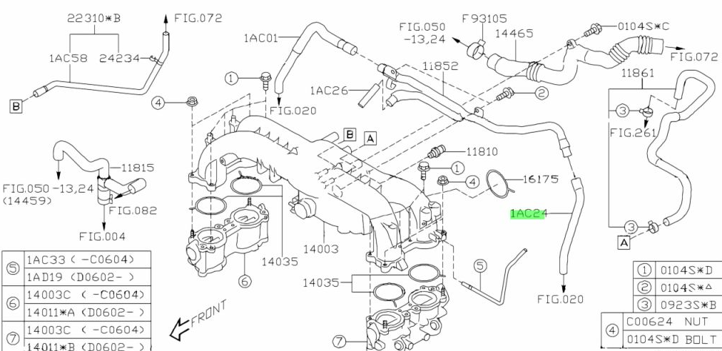 New Genuine Subaru Impreza G3 WRX Turbo EJ255 08-14 PCV Vacuum Air Oil Hose Pipe