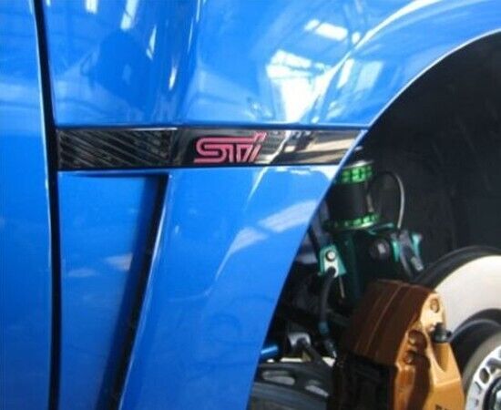 Genuine Subaru Impreza G3 WRX STi  2008 - 14 Front Guard Fender Badge Trim Pair