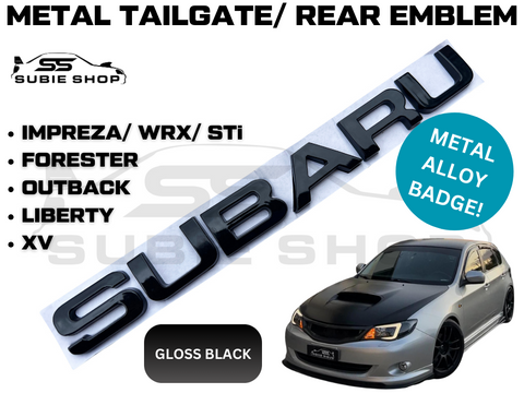 Metal 'SUBARU' Rear Tailgate Decal Badge Emblem For Subaru Impreza WRX Forester