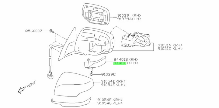 New Genuine Subaru Liberty BN 2015 - 2018 Side Mirror Indicator Light Left LH
