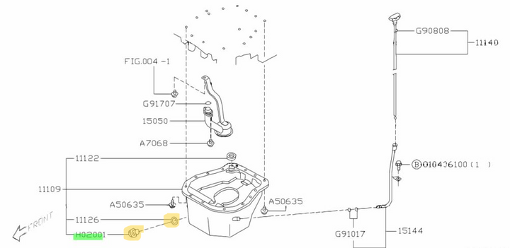 New Genuine Subaru Impreza GC8 GD WRX STi 97 - 07 Sump Drain Plug + Crush Washer