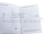 GENUINE Subaru BRZ 12-16 ZC6 Factory Owners Service Manual Log Book Wallet Pouch