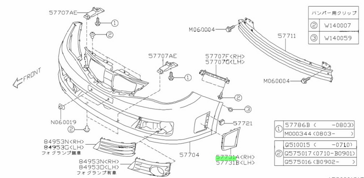GENUINE Subaru Impreza 2008 - 14 G3 WRX STi Front Bumper Side Vent Bezel Red C7P