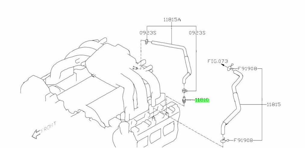 New Genuine OEM Subaru Liberty Outback H6 EZ30 03 -09 PCV Valve Solenoid Air Oil