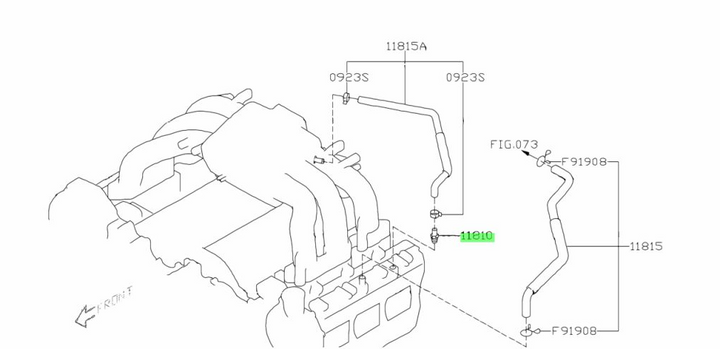 New Genuine OEM Subaru Liberty Outback H6 EZ30 03 -09 PCV Valve Solenoid Air Oil
