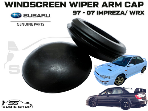 Genuine 2 X Windscreen Wiper Arm Nut Bolt Cover Cap 92-07 Subaru Impreza WRX STi