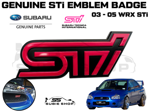 NEW OEM Genuine JDM Subaru Impreza WRX STI 03 -05 Front Grille Badge Logo Emblem