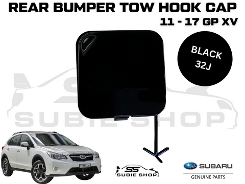 New GENUINE Subaru XV GP 11 - 17 Rear Bumper Bar Tow Hook Cap Cover Black 32J