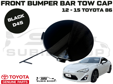 New OEM GENUINE Toyota 86 12 - 15 Front Bumper Bar Tow Hook Cap Cover Black D4S