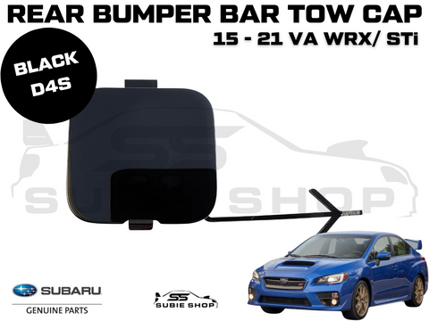 GENUINE Subaru VA WRX Sti 2015 - 21 Rear Bumper Bar Tow Hook Cap Cover Black D4S