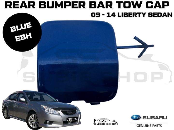 GENUINE Subaru Liberty Sedan 09 - 14 Rear Bumper Bar Tow Hook Cap Cover Blue E8H