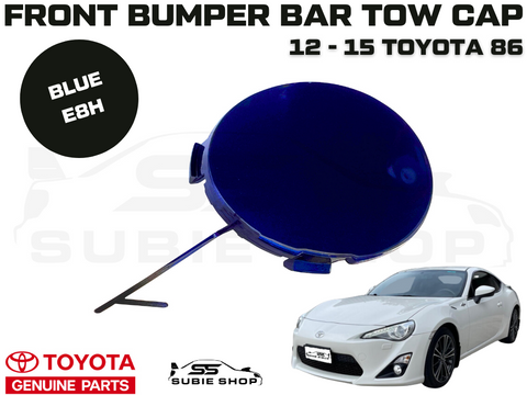 New OEM GENUINE Toyota 86 12 - 15 Front Bumper Bar Tow Hook Cap Cover Blue E8H