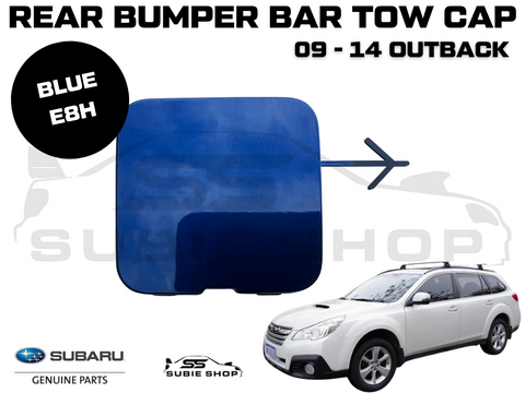GENUINE Subaru Outback BR 09 - 14 Rear Bumper Bar Tow Hook Cap Cover Blue E8H