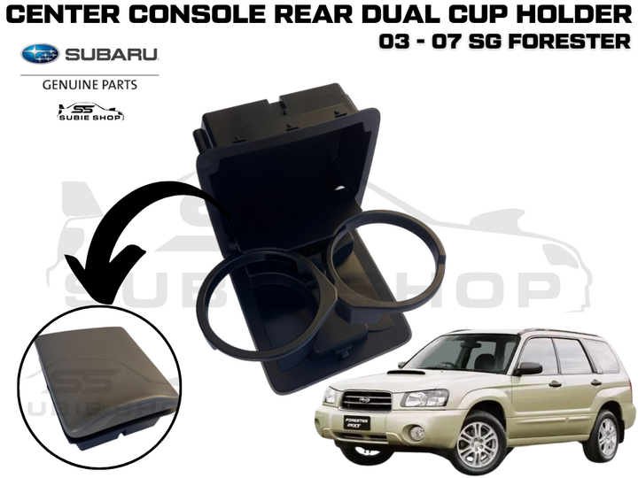 New GENUINE Subaru Forester SG XT 2003 -2007 Center Console Rear Dual Cup Holder