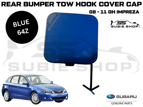 GENUINE Subaru Impreza 08-11 GH G3 Rear Bumper Bar Tow Hook Cap Cover Blue 64Z