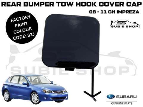 GENUINE Subaru Impreza 08-11 GH G3 Rear Bumper Bar Tow Hook Cap Cover Black 32J