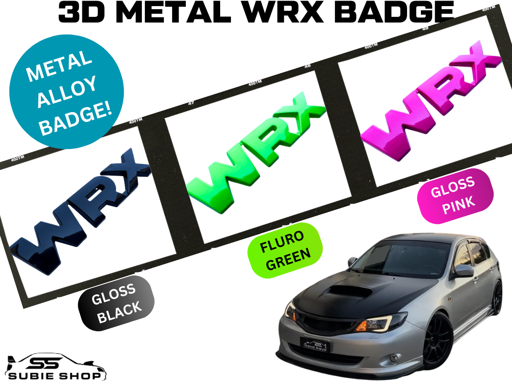Metal 'WRX' Rear Tailgate / Hatch Decal Badge Emblem For Subaru Imprez ...