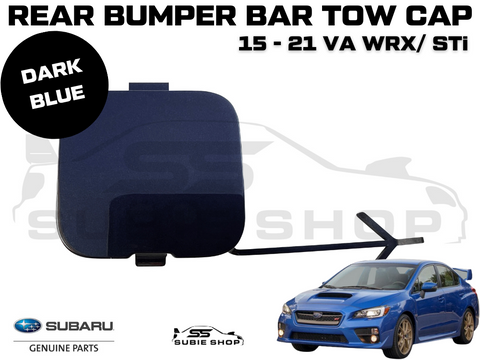 GENUINE Subaru VA WRX Sti 2015 -21 Rear Bumper Bar Tow Hook Cap Cover Dark Blue