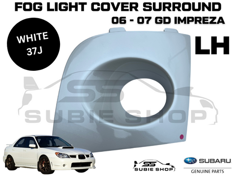Genuine 2006-07 Subaru Impreza WRX GD Hawkeye Fog Light Cover Surround White 37J