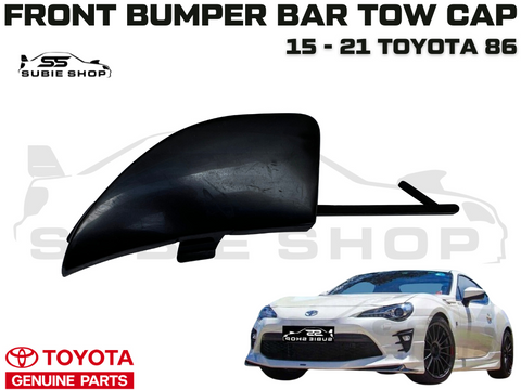 New GENUINE Toyota 86 15 - 21 Front Bumper Bar Tow Hook Cap Cover Matt Black