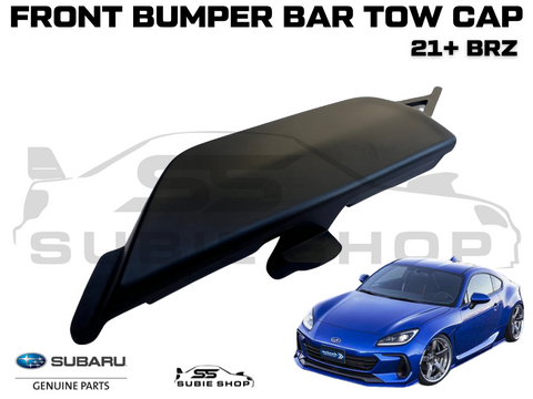 New GENUINE Subaru BRZ 22 + Front Bumper Bar Tow Hook Cap Cover Matt Black