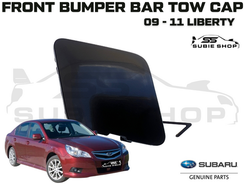 GENUINE Subaru Liberty 09 - 11 Front Bumper Bar Tow Hook Cap Cover Matt Black