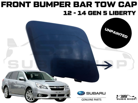 GENUINE Subaru Liberty 2012 - 14 Front Bumper Bar Tow Hook Cap Cover Matt Black