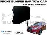 New GENUINE Subaru Forester 13 - 18 SJ Front Bumper Bar Tow Hook Cap Cover Matt