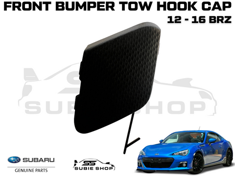 New GENUINE Subaru BRZ 12 - 16 Front Bumper Bar Tow Hook Cap Cover Matt Black