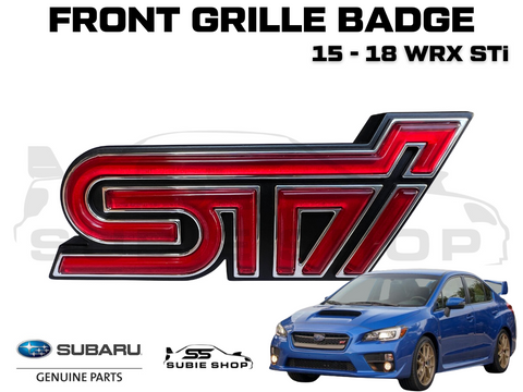 NEW OEM Genuine JDM Subaru WRX STi VA Red 2015-18 Front Grille Badge Logo Emblem