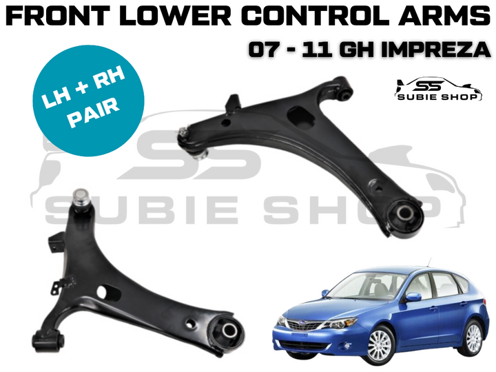 Right Left Pair Front Lower Control Arms Bush for 08 - 11 Subaru Impreza GE GH NA