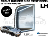 GENUINE Subaru Impreza 08 -14 G3 WRX STi Front Bumper Side Vent Bezel Silver G1U