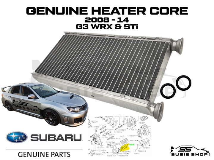 NEW GENUINE Subaru G3 WRX & STi 2008 - 2014 Heater Core HVAC Radiator