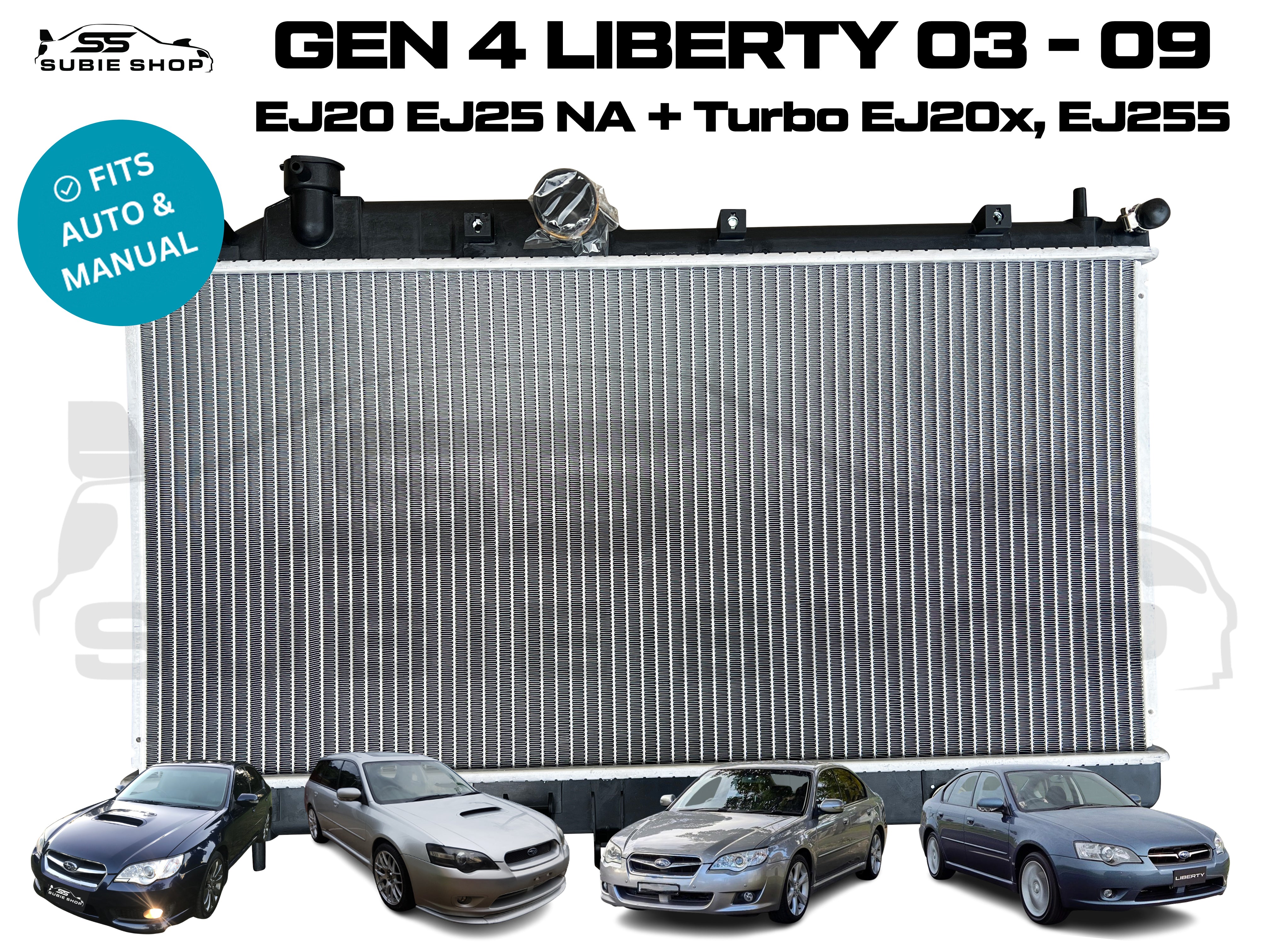 Brand New Radiator for Subaru Liberty Gen 4 Manual & Auto EJ20 25 + Tu ...