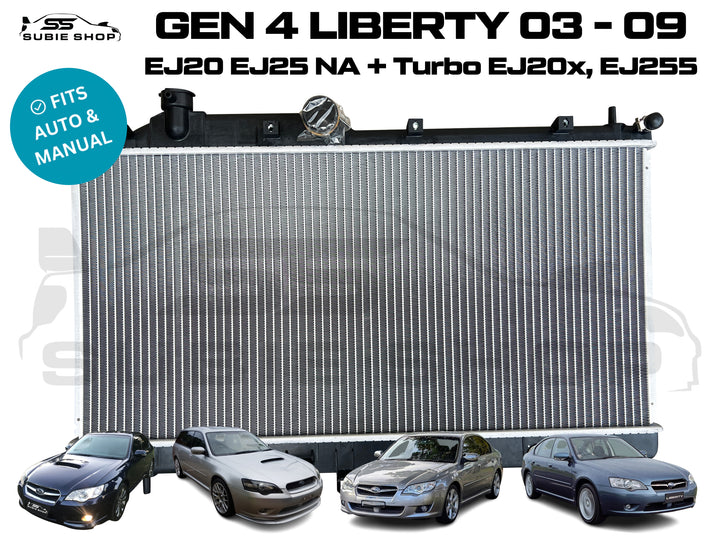 Brand New Radiator for Subaru Liberty Gen 4 Manual & Auto EJ20 25 + Turbo 03 -09