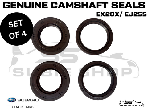 4 x GENUINE Engine Dual Cam Shaft Seals Seal EJ20X EJ255 Subaru Impreza G3 WRX