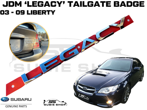 NEW Genuine JDM Subaru Liberty Legacy 03 -09 Tailgate Letters Badge Decal Emblem