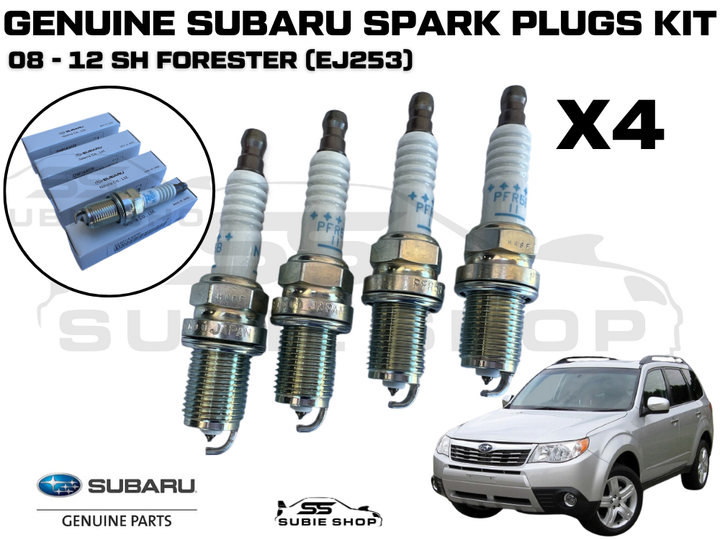 4 x GENUINE OEM Subaru Forester SH 2008 - 2010 EJ25 Petrol Spark Plug Set Kit