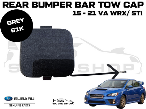 GENUINE Subaru VA WRX Sti 2015 - 21 Rear Bumper Bar Tow Hook Cap Cover Grey 61K