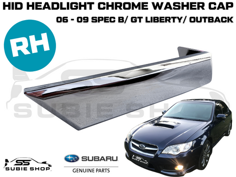 Genuine Headlight Chrome Washer Nozzle Cover Cap Subaru Liberty Outback 06-09 RH