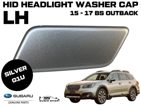 Genine Front Bumper Headlight Washer Cap Cover 15-17 Subaru Outback BS LH Silver