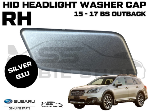 Genine Front Bumper Headlight Washer Cap Cover 15-17 Subaru Outback BS RH Silver