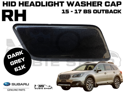 Genine Front Bumper Headlight Washer Cap Cover 15 - 17 Subaru Outback BS RH Grey
