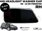 New Genuine Headlight Black 32J Washer Cap Cover 2008 - 12 Subaru Forester SH RH