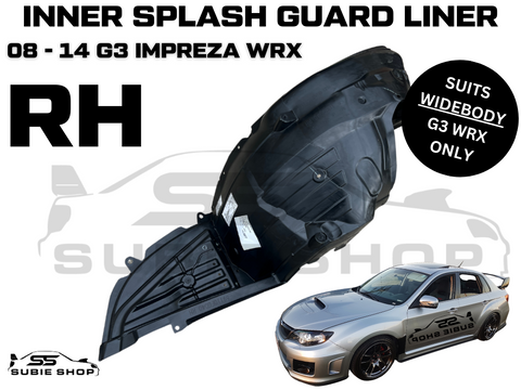 Subaru Impreza G3 WRX 08 -14 RHF Right Front Wheel Arch Stone Splash Inner Guard